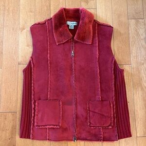 DESIGNER ORIGINALS Shearling Type Zip Up Vest XL